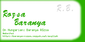 rozsa baranya business card
