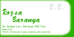 rozsa baranya business card